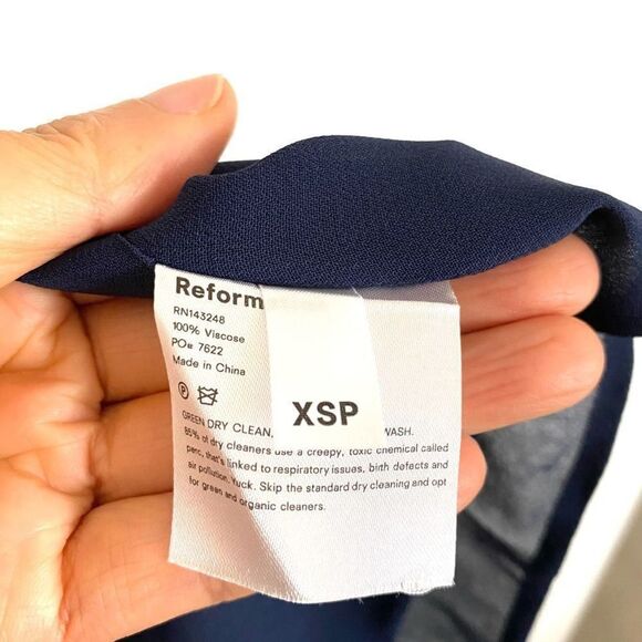 Reformation Peppermint Maxi Dress in Navy size XSP - Picture 10 of 16